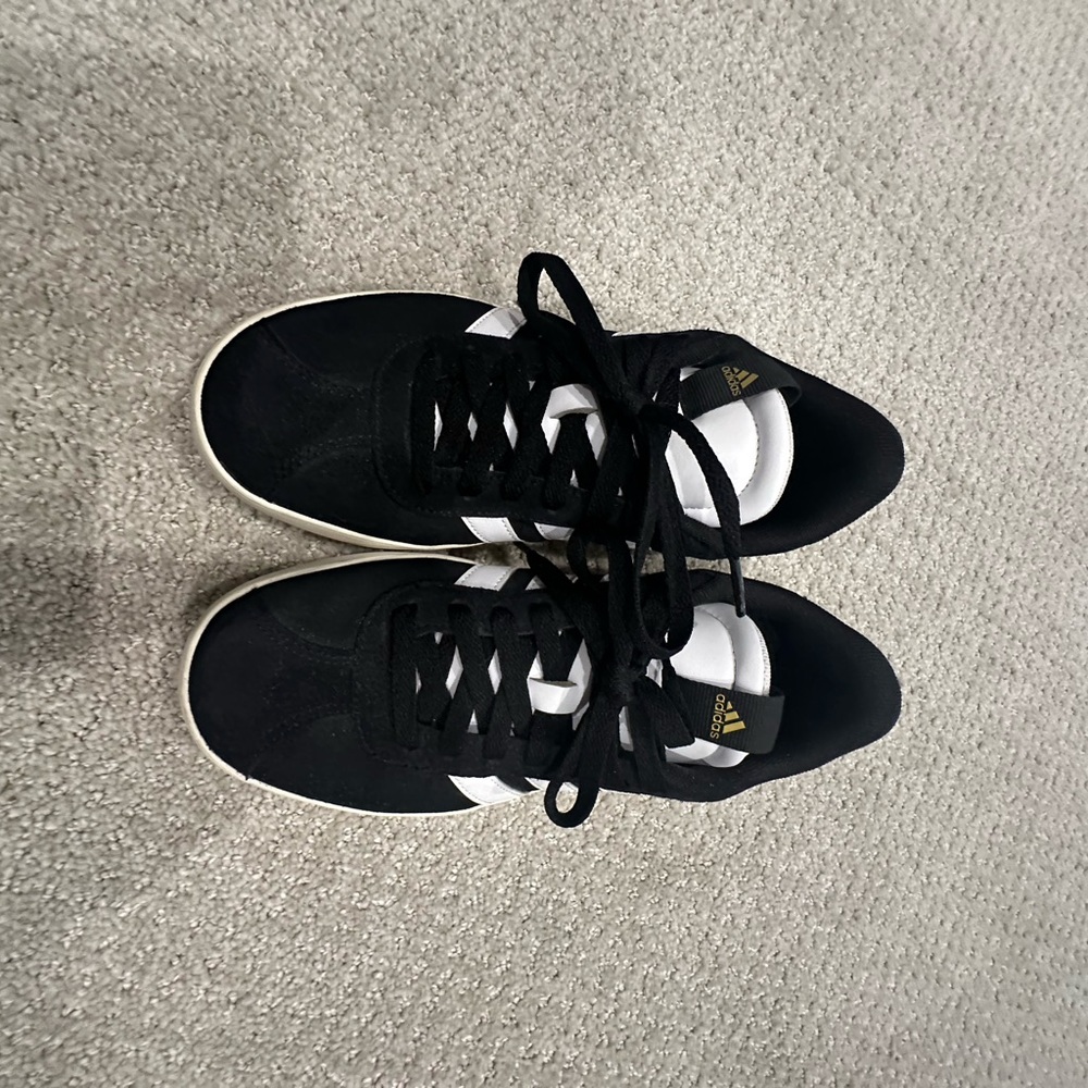 Adidas Black and White Athletic Shoes